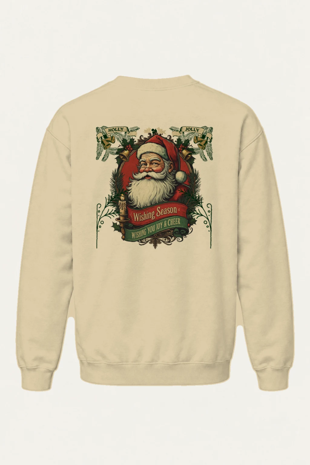 "Holly Jolly Santa" Heavy Blend Unisex Crewneck Sweatshirt | Gildan 18000