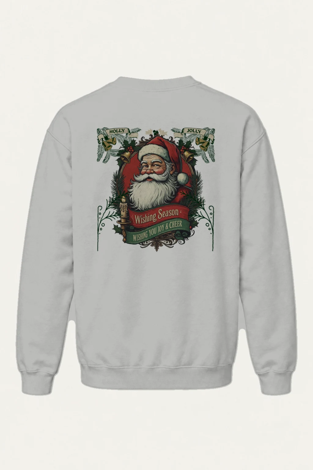 "Holly Jolly Santa" Heavy Blend Unisex Crewneck Sweatshirt | Gildan 18000
