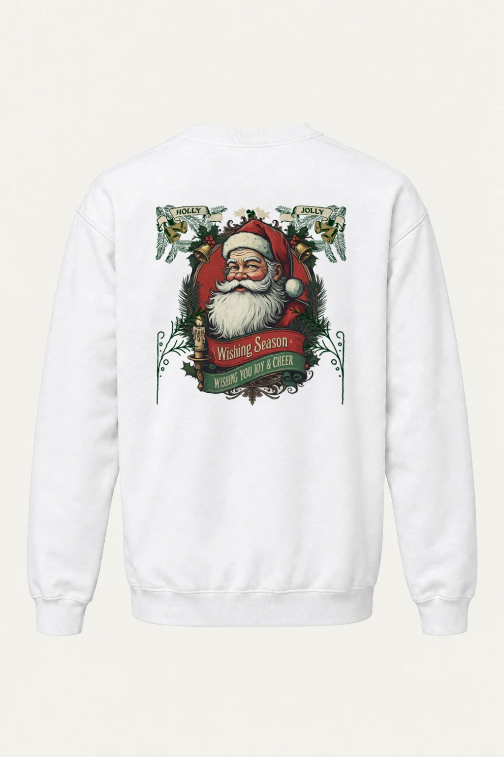 "Holly Jolly Santa" Heavy Blend Unisex Crewneck Sweatshirt | Gildan 18000