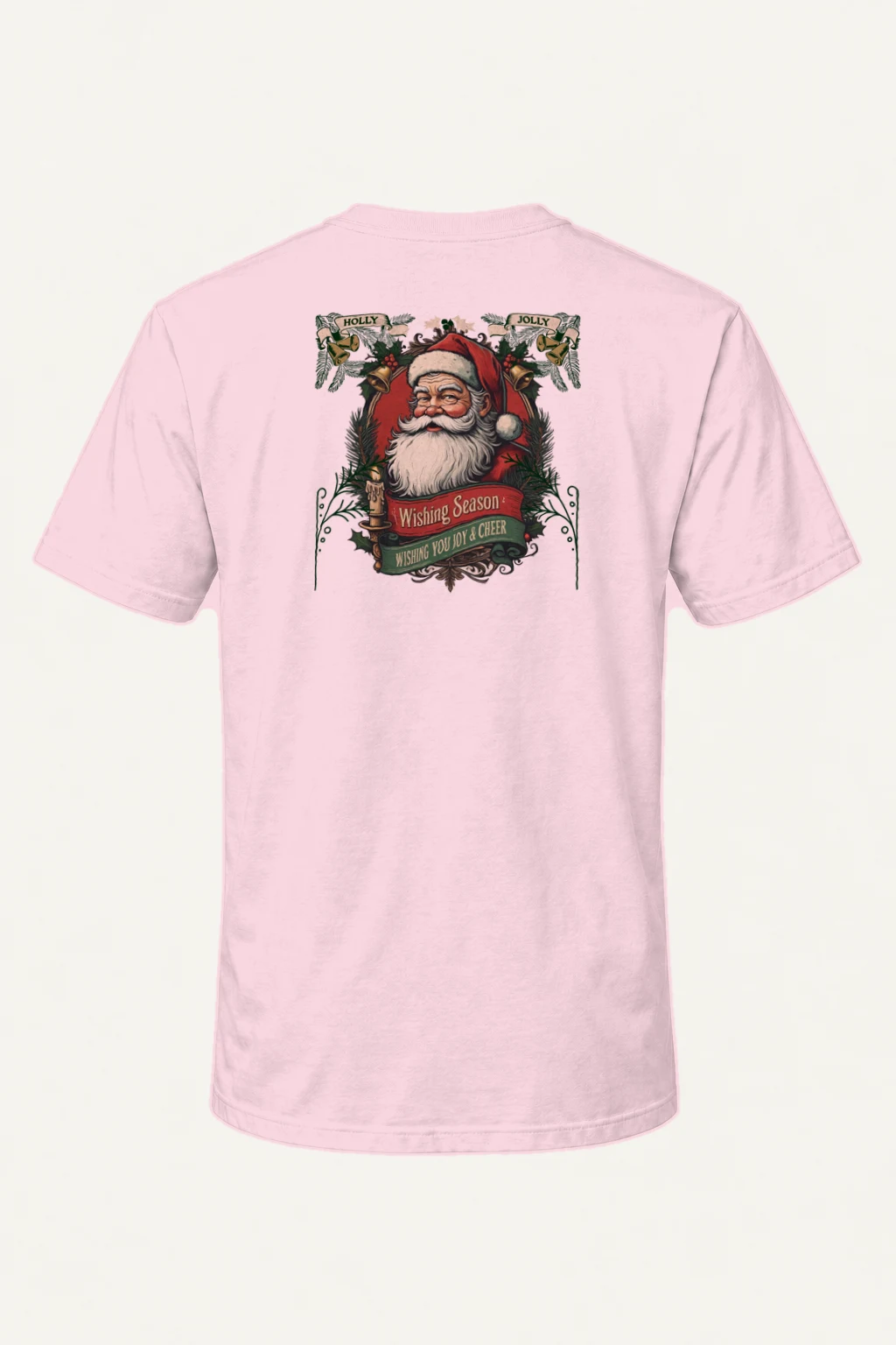 "Holly Jolly Santa" Heavyweight Unisex Crewneck T-shirt | Gildan 5000