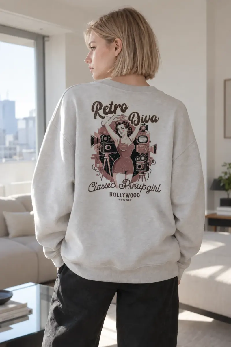 “Hollywood Studio” Heavy Blend Unisex Crewneck Sweatshirt | Gildan 18000