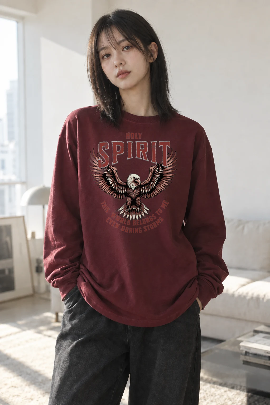 "Holy Spirit Eagle" Unisex Longsleeve T-shirt | Gildan 2400