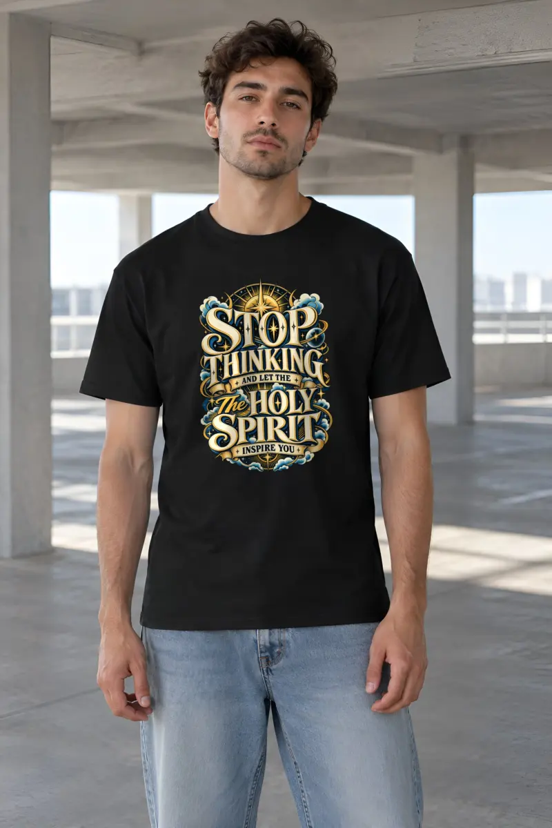 "Spirit Starburst Lettering" Heavyweight Unisex Crewneck T-shirt