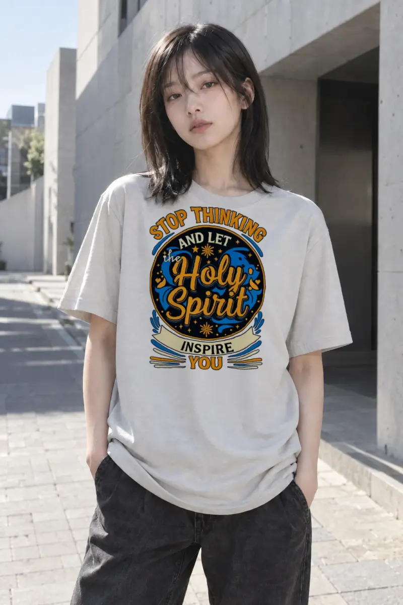 "Holy Spirit Inspiration" Heavyweight Unisex Crewneck T-shirt | Gildan 5000