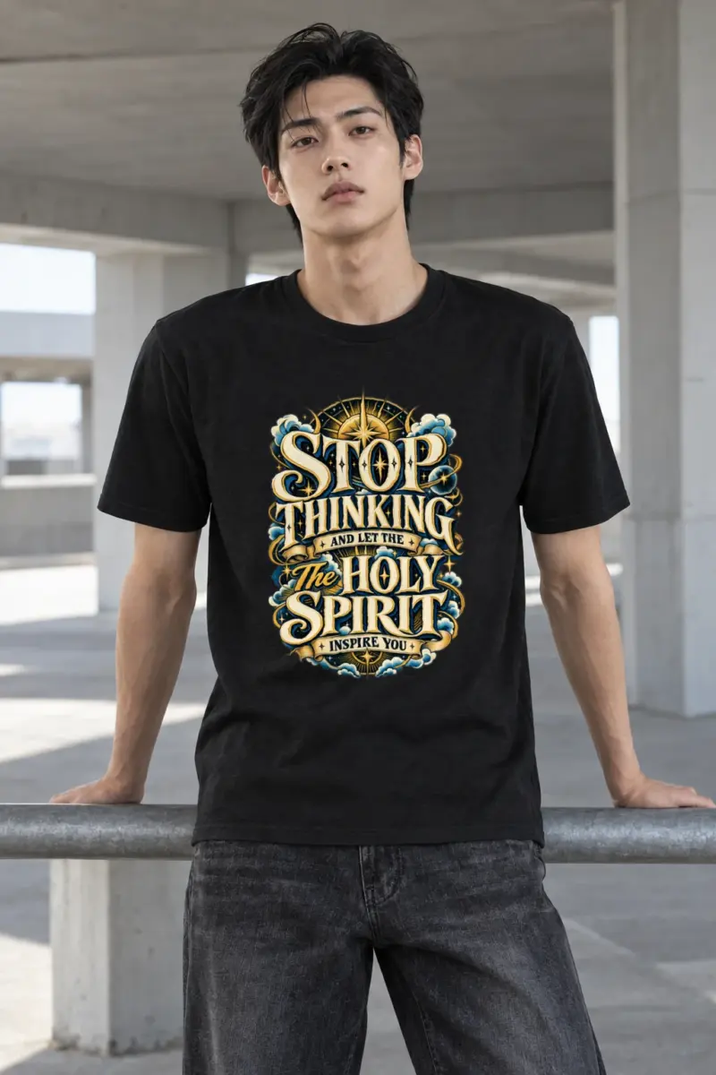 "Spirit Starburst Lettering" Heavyweight Unisex Crewneck T-shirt