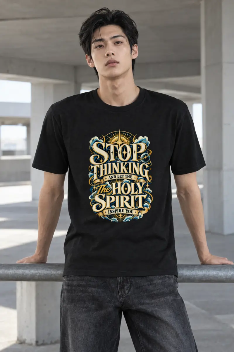 "Spirit Starburst Lettering" Heavyweight Unisex Crewneck T-shirt