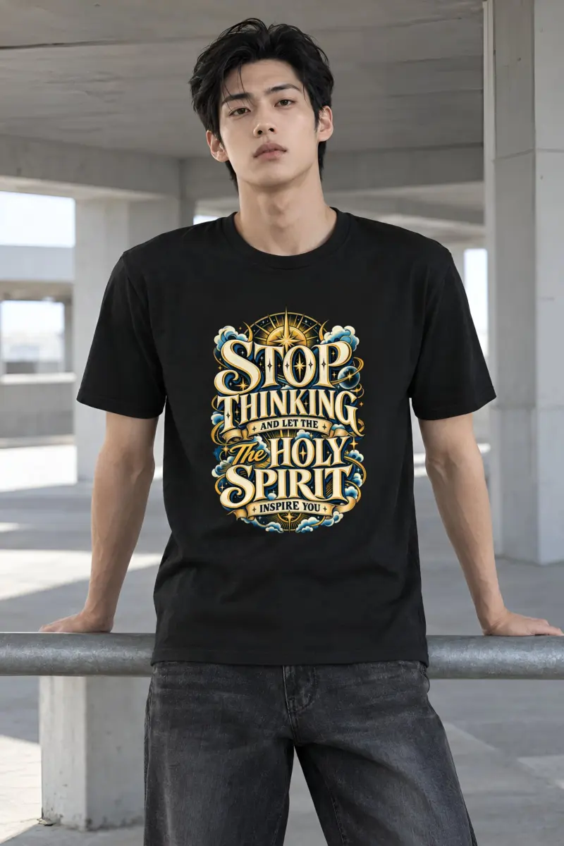 "Spirit Starburst Lettering" Heavyweight Unisex Crewneck T-shirt