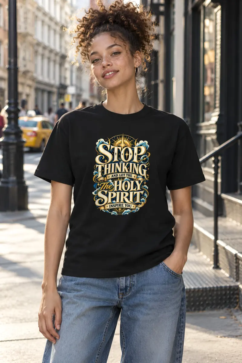 "Spirit Starburst Lettering" Heavyweight Unisex Crewneck T-shirt