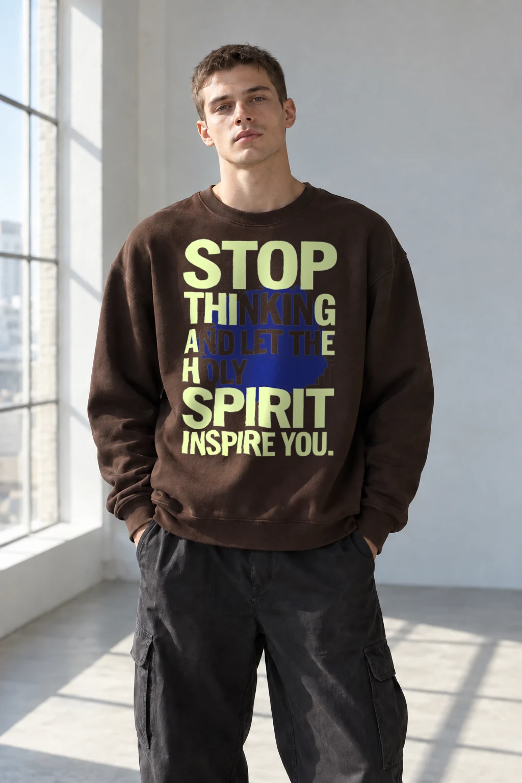 "Holy Spirit Inspire" Heavy Blend Unisex Crewneck Sweatshirt | Gildan 18000
