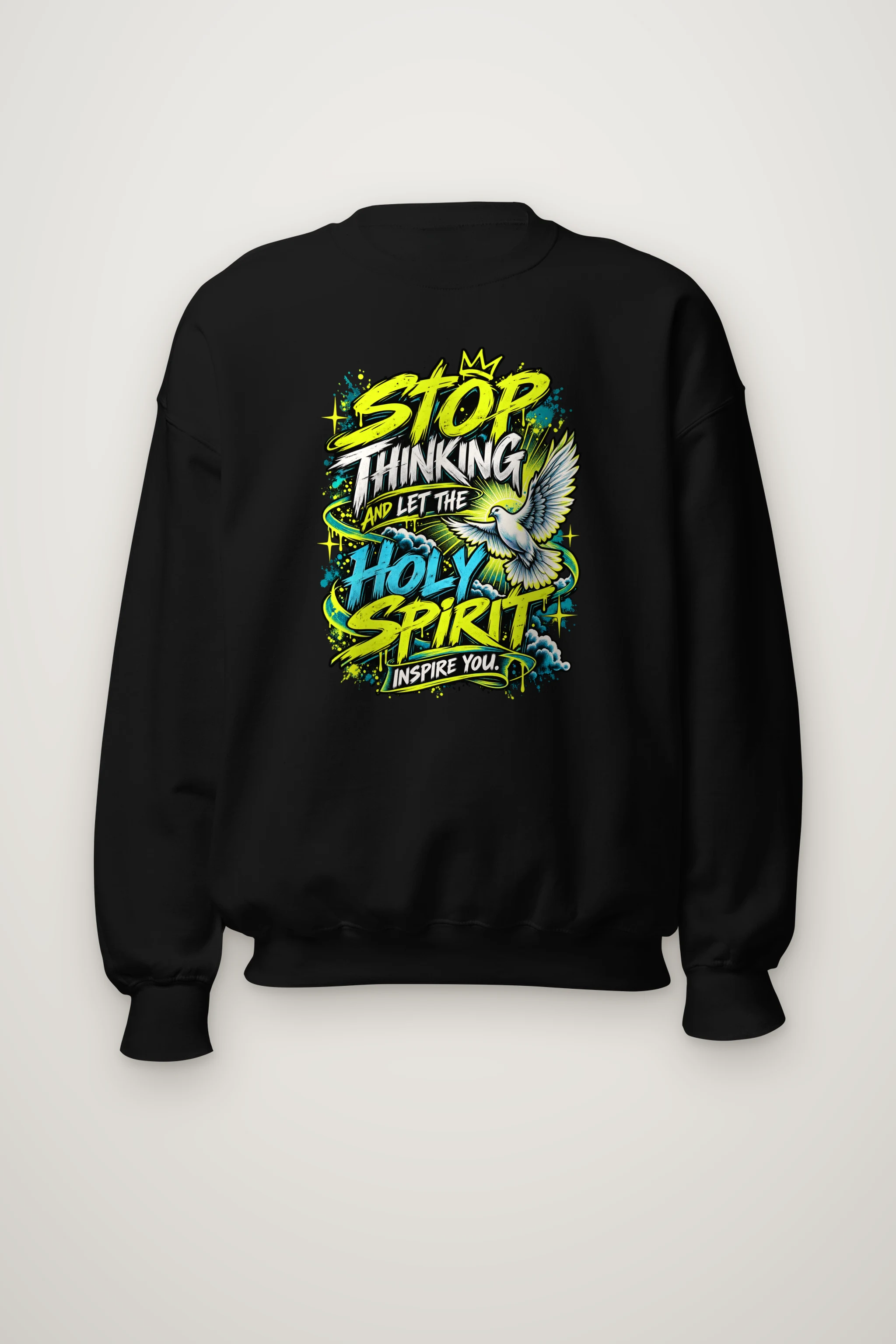 "Stop Thinking Graffiti Crew" Heavy Blend Unisex Crewneck Sweatshirt