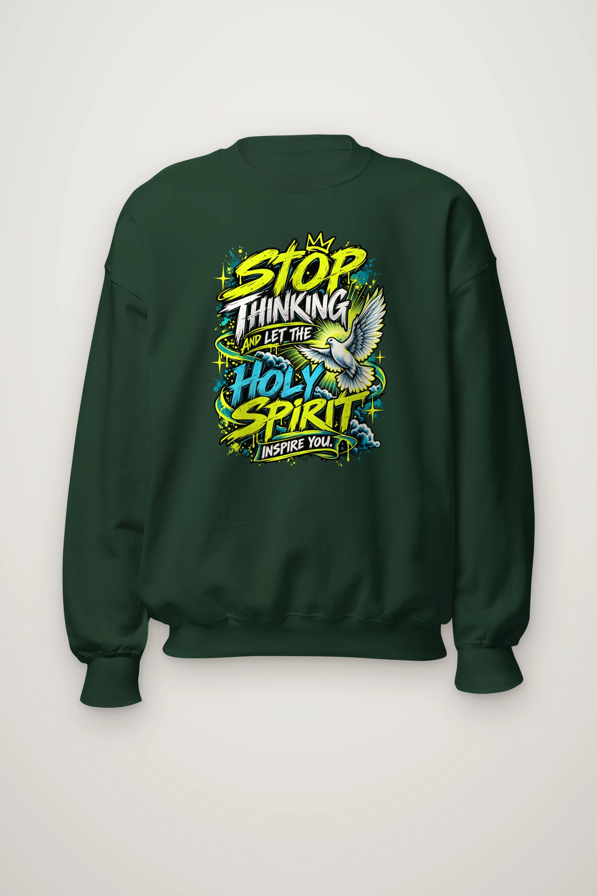 "Stop Thinking Graffiti Crew" Heavy Blend Unisex Crewneck Sweatshirt