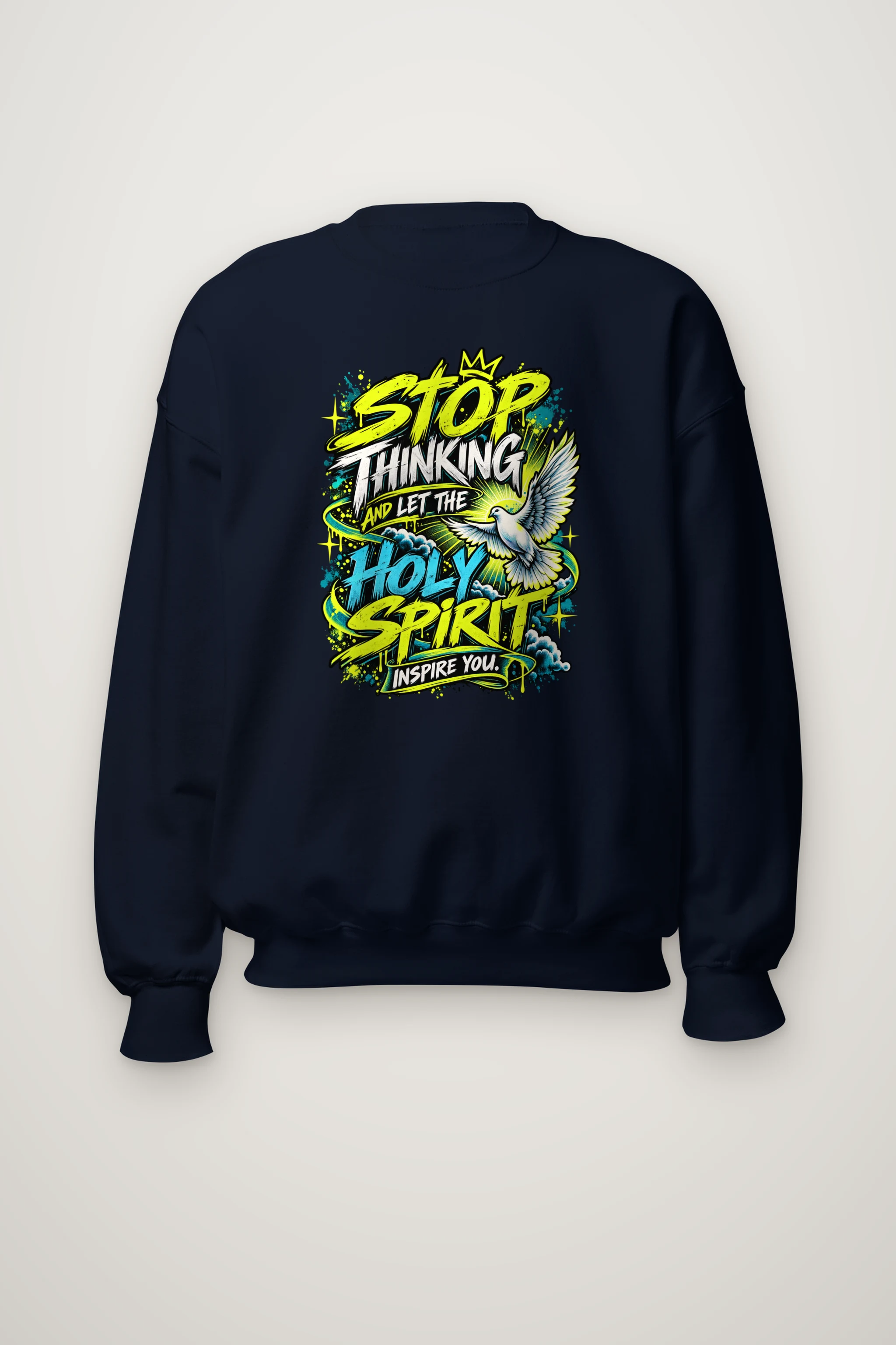 "Stop Thinking Graffiti Crew" Heavy Blend Unisex Crewneck Sweatshirt