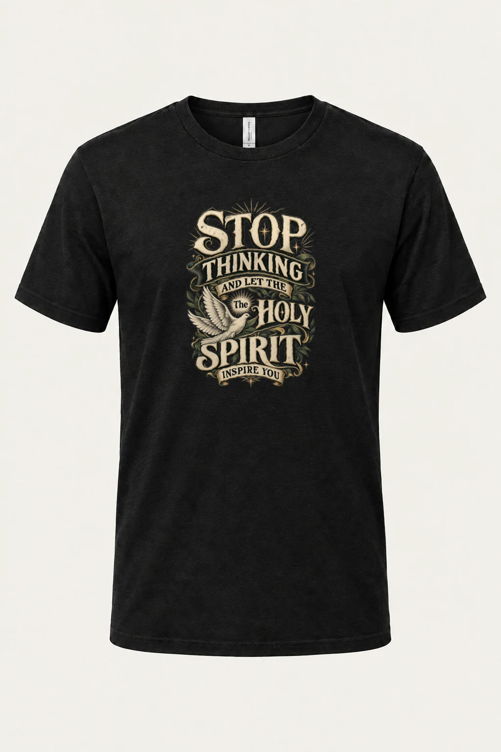 "Holy Spirit Inspire" Heavyweight Unisex Crewneck T-shirt | Gildan 5000