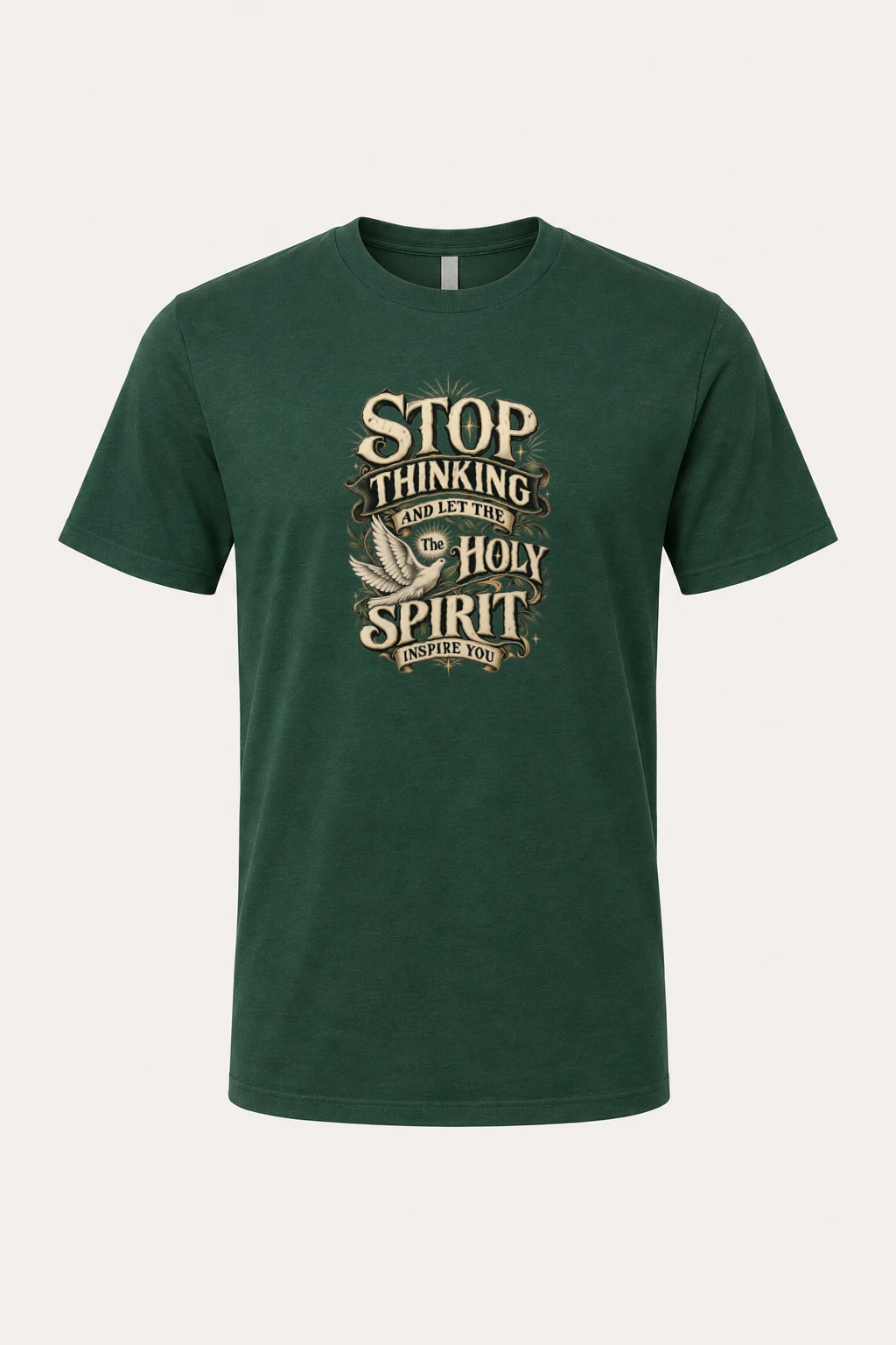 "Holy Spirit Inspire" Heavyweight Unisex Crewneck T-shirt | Gildan 5000