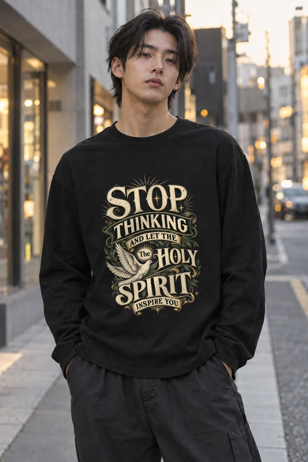 "Holy Spirit Inspire" Unisex Longsleeve T-shirt | Gildan 2400