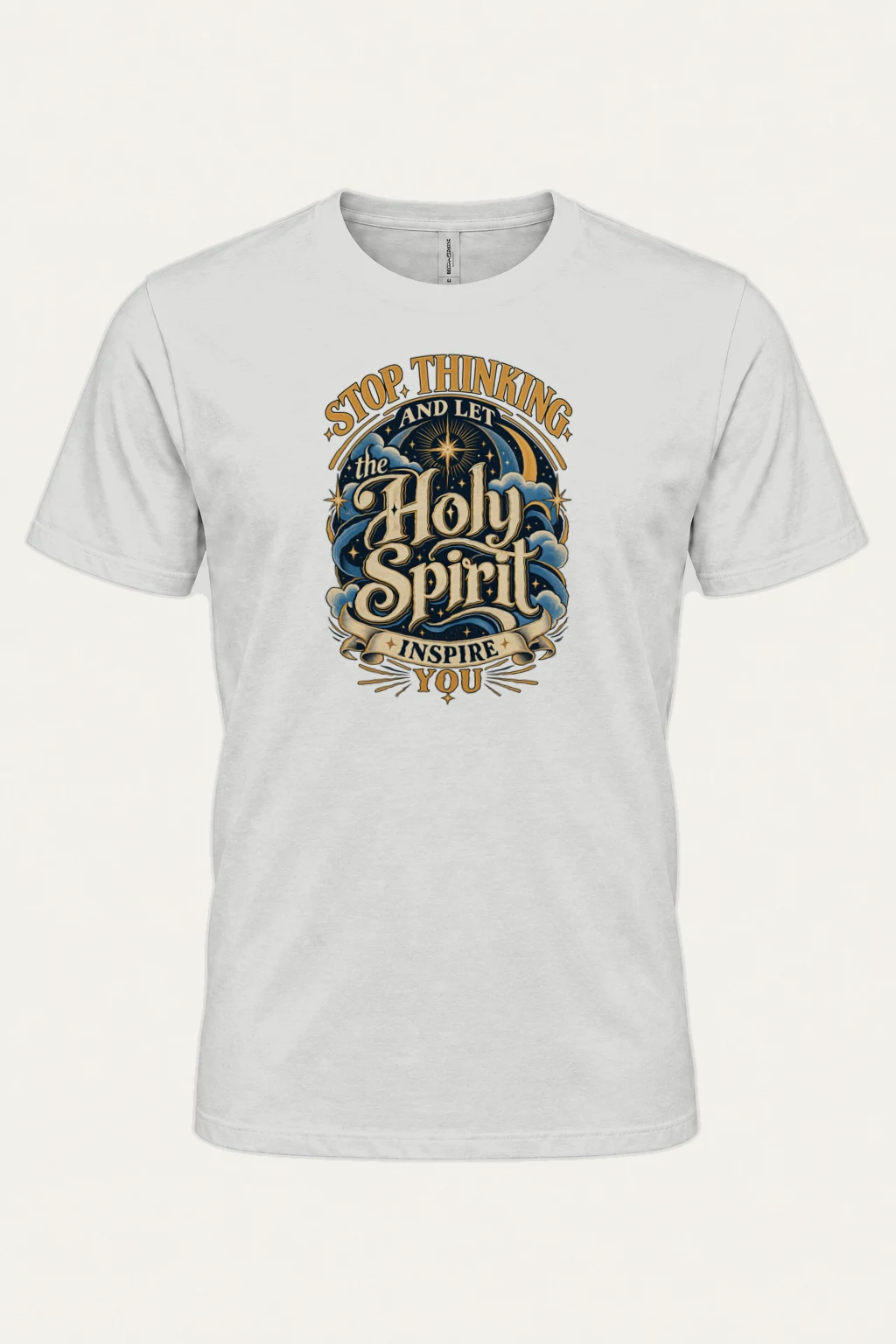 "Holy Spirit Inspire You" Heavyweight Unisex Crewneck T-shirt | Gildan 5000