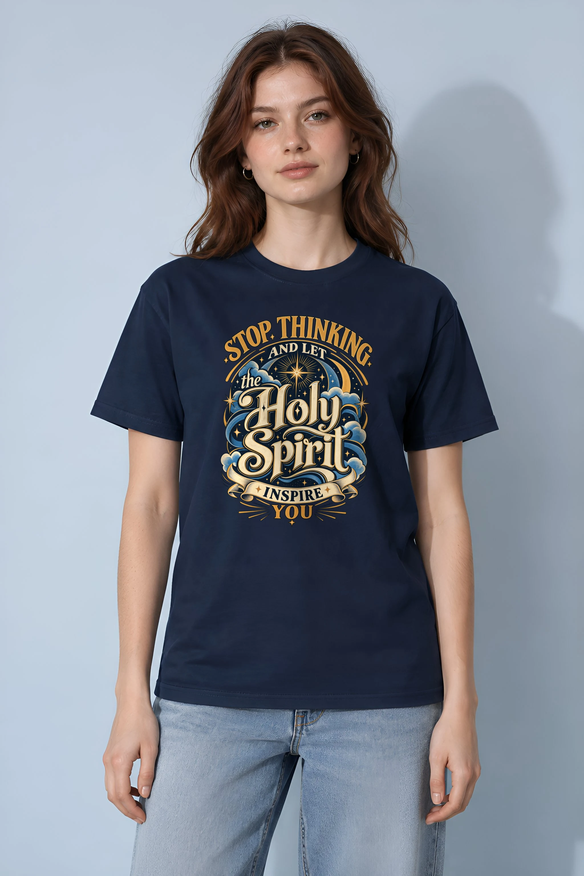 "Holy Spirit Inspire You" Heavyweight Unisex Crewneck T-shirt