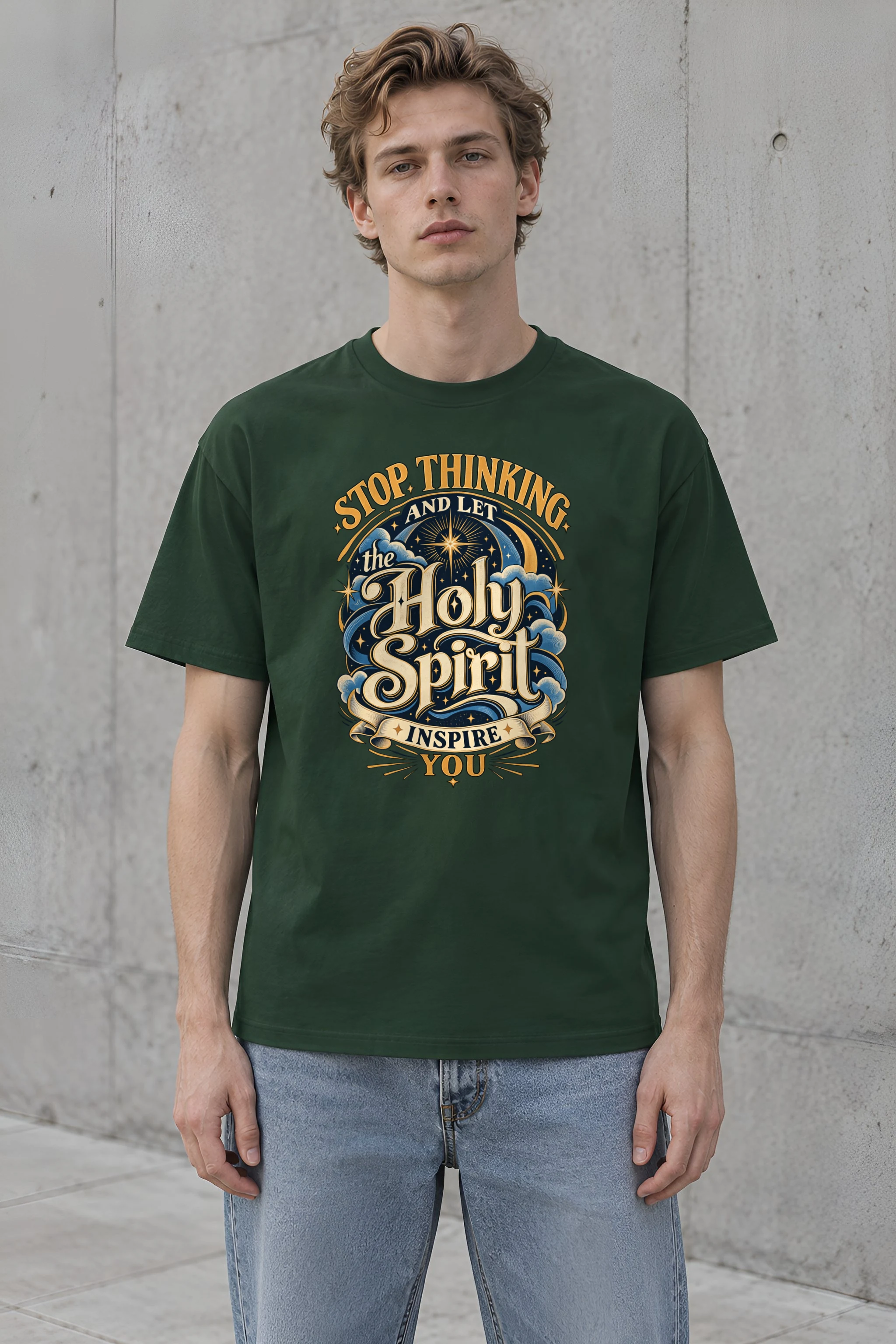"Holy Spirit Inspire You" Heavyweight Unisex Crewneck T-shirt