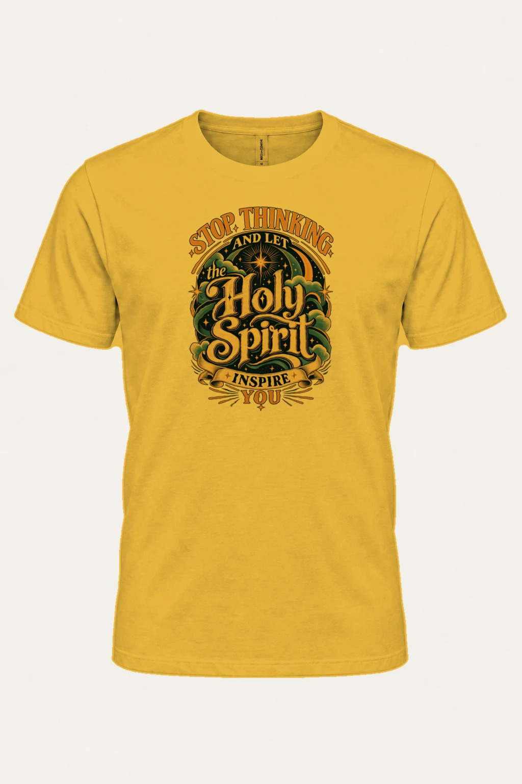 "Holy Spirit Inspire You" Heavyweight Unisex Crewneck T-shirt | Gildan 5000