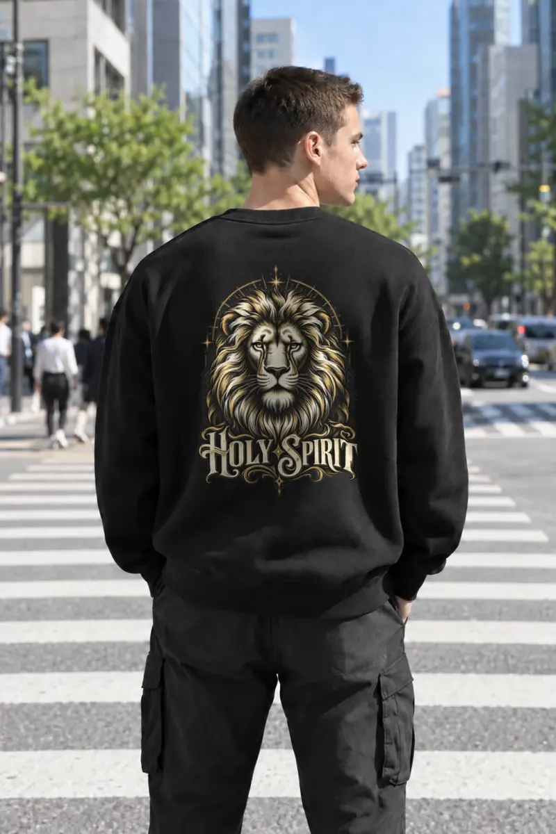 "Holy Spirit Lion" Heavy Blend Unisex Crewneck Sweatshirt | Gildan 18000