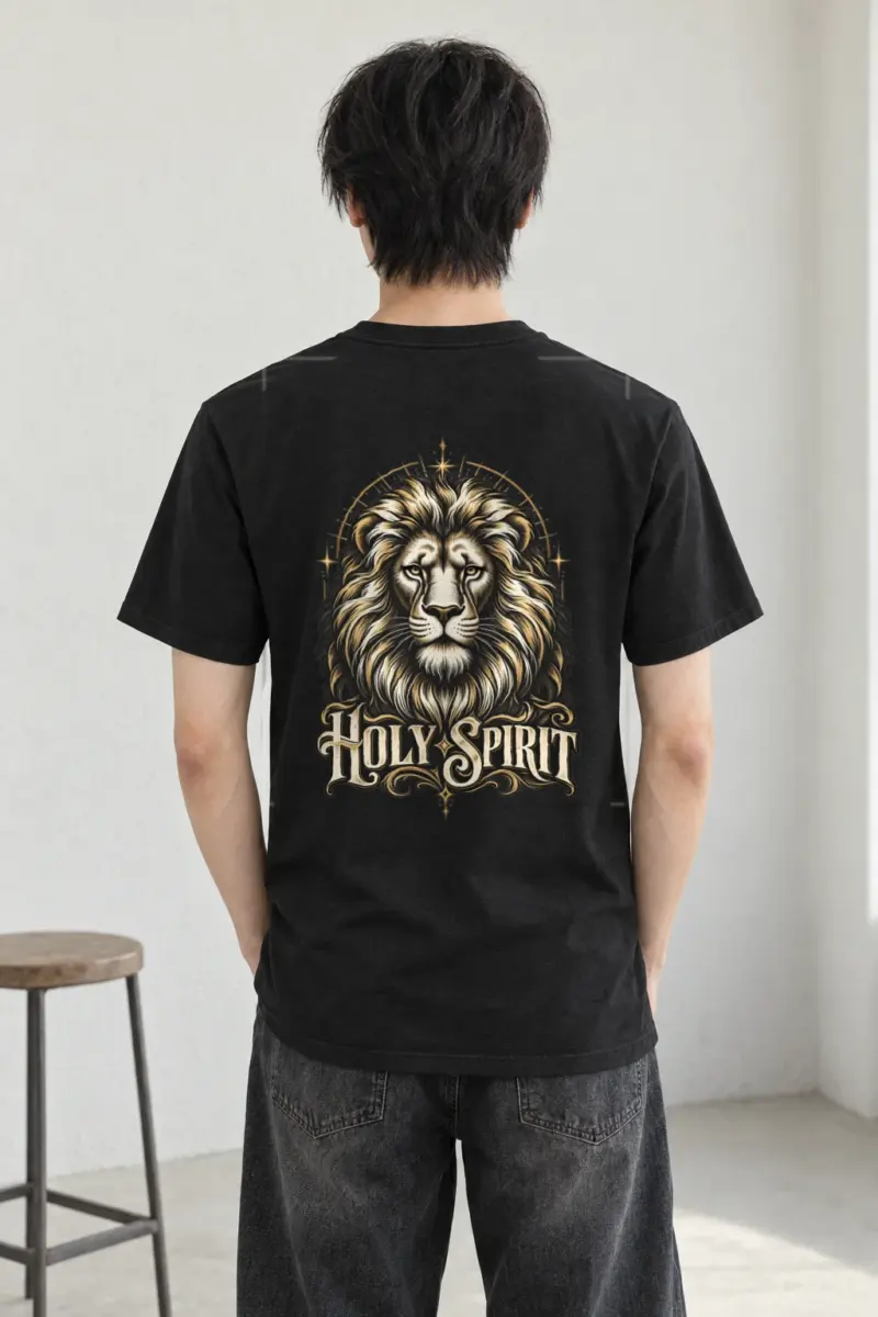 "Holy Spirit Lion" Heavyweight Unisex Crewneck T-shirt