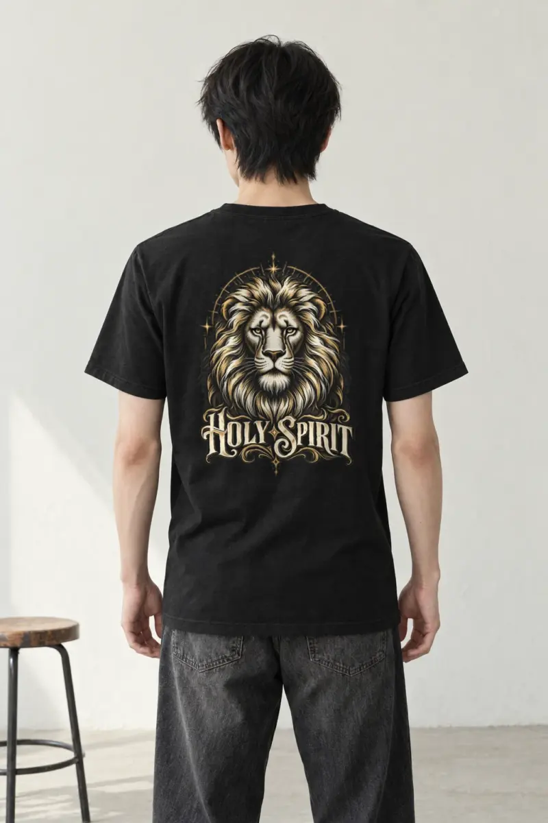 "Holy Spirit Lion" Heavyweight Unisex Crewneck T-shirt