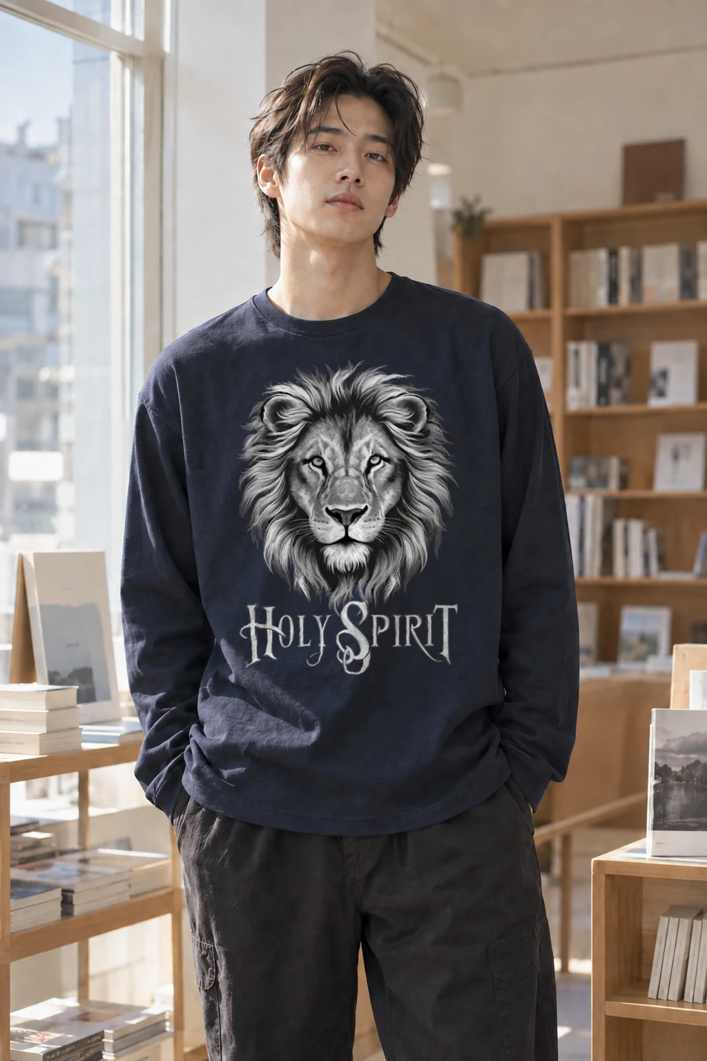 "Holy Spirit Lion" Unisex Longsleeve T-shirt | Gildan 2400