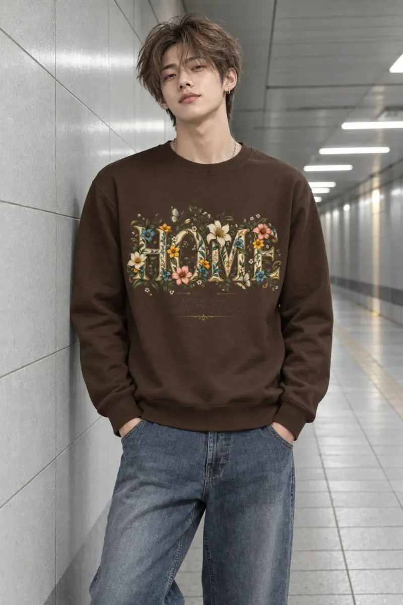 "Home In Bloom" Heavy Blend Unisex Crewneck Sweatshirt