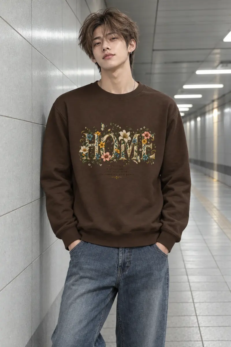 "Home In Bloom" Heavy Blend Unisex Crewneck Sweatshirt