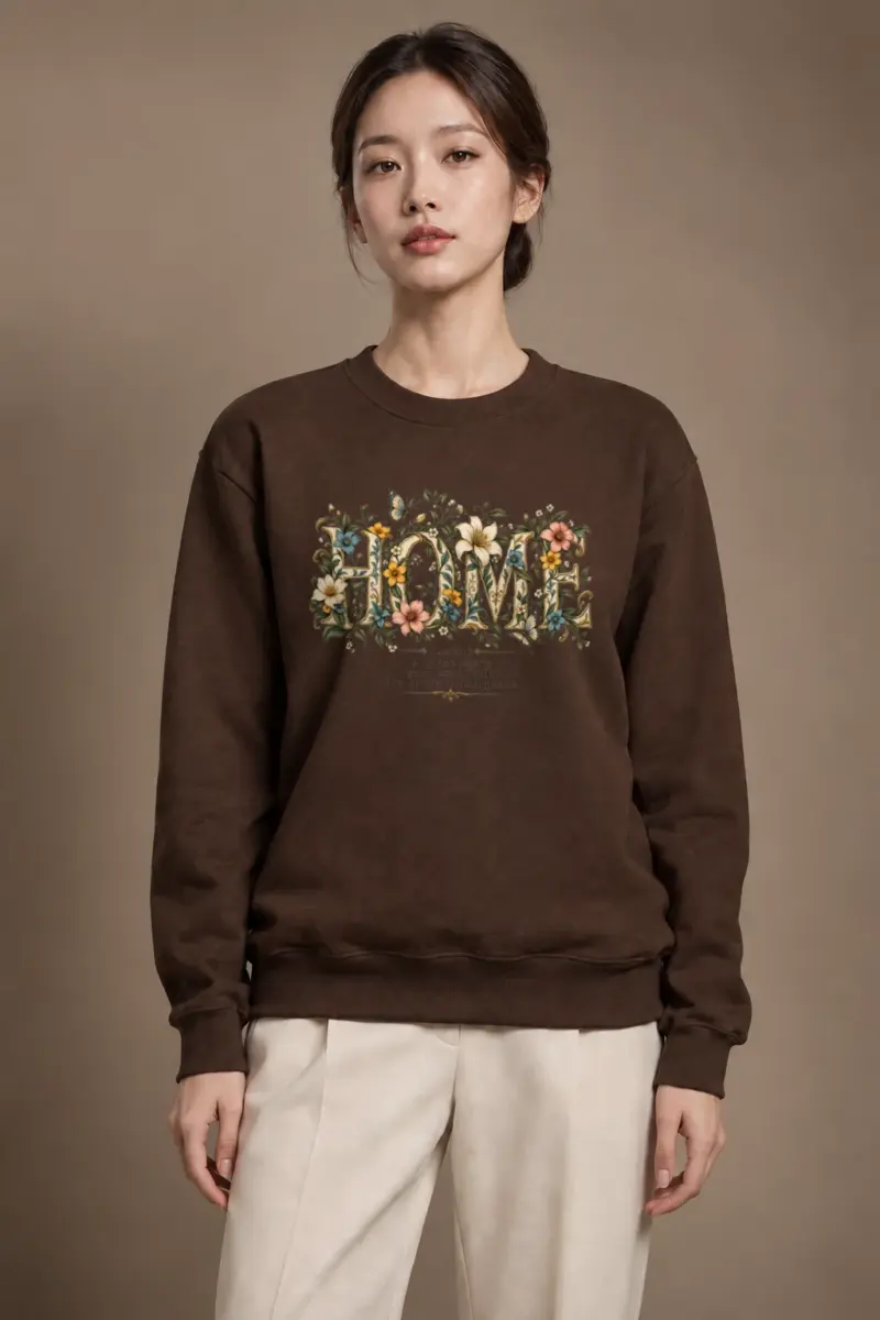"Home In Bloom" Heavy Blend Unisex Crewneck Sweatshirt