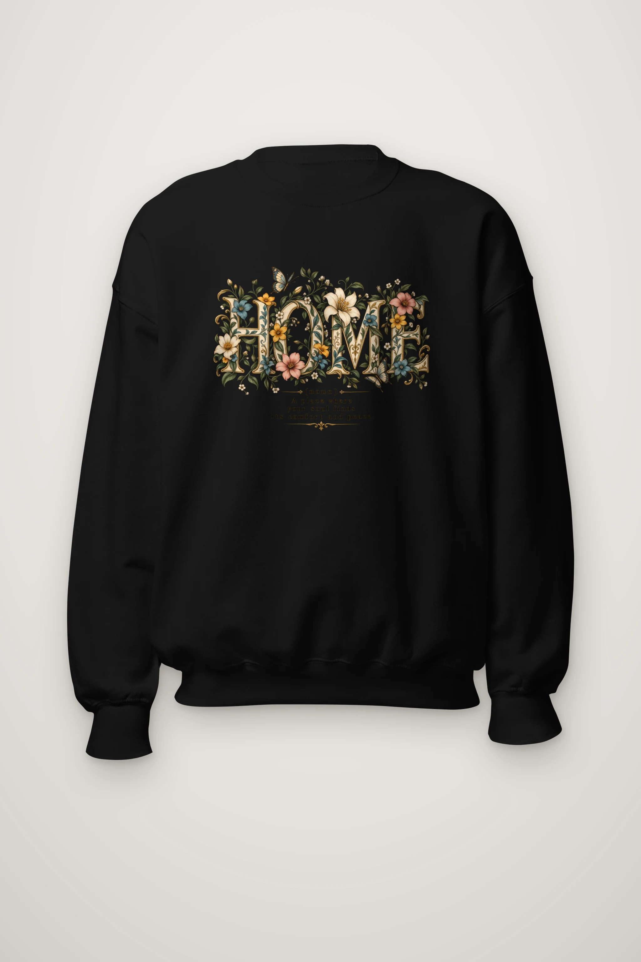 "Home In Bloom" Heavy Blend Unisex Crewneck Sweatshirt
