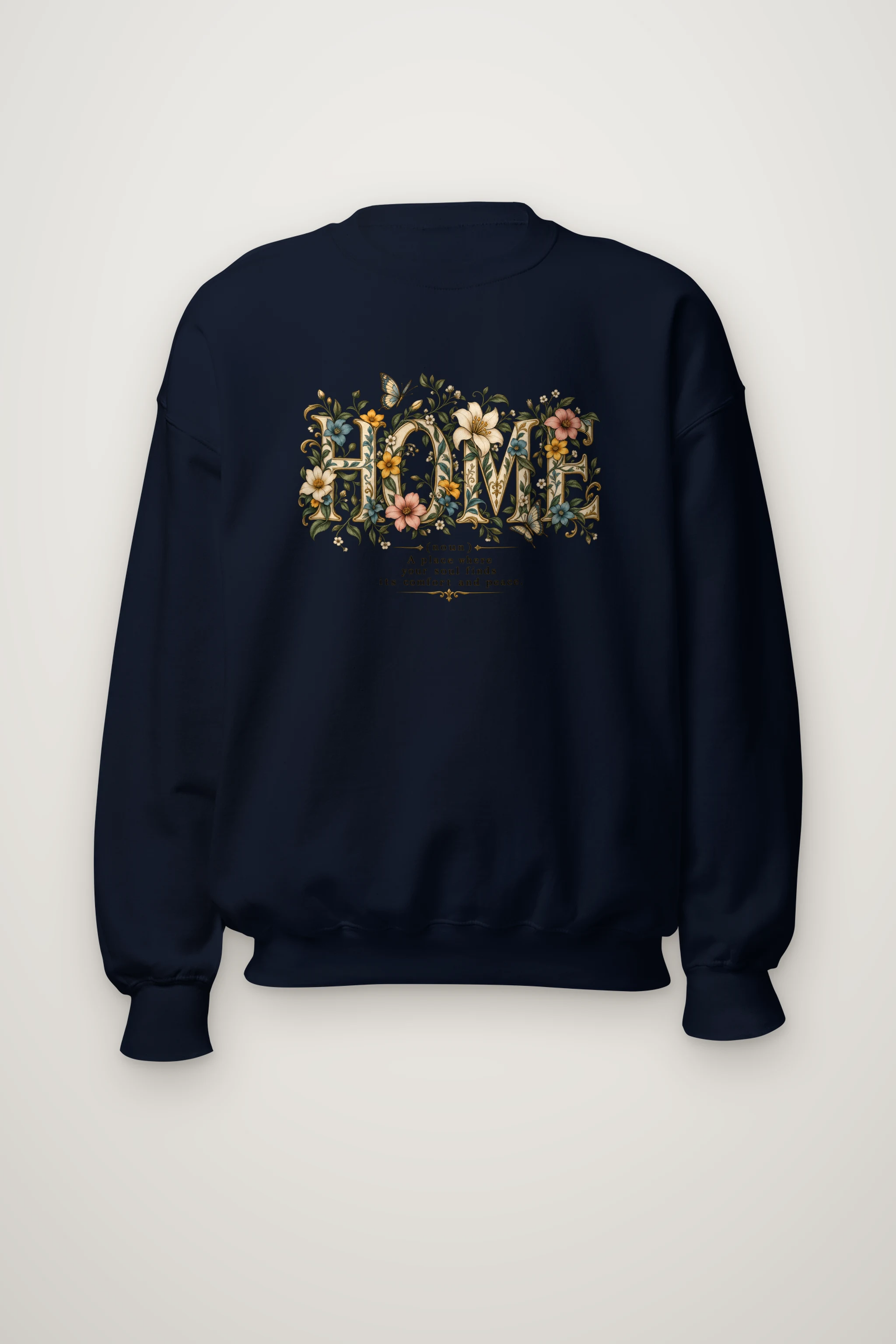 "Home In Bloom" Heavy Blend Unisex Crewneck Sweatshirt