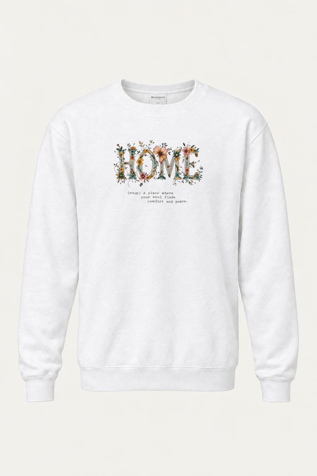 "Home In Bloom" Heavy Blend Unisex Crewneck Sweatshirt | Gildan 18000