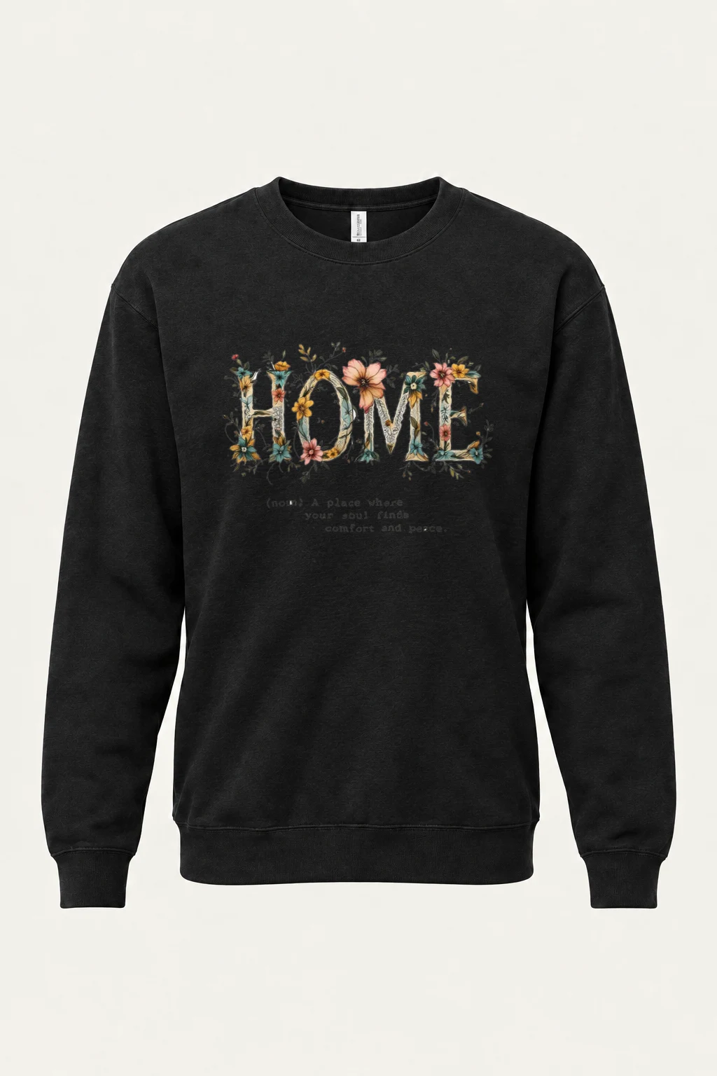 "Home In Bloom" Heavy Blend Unisex Crewneck Sweatshirt | Gildan 18000