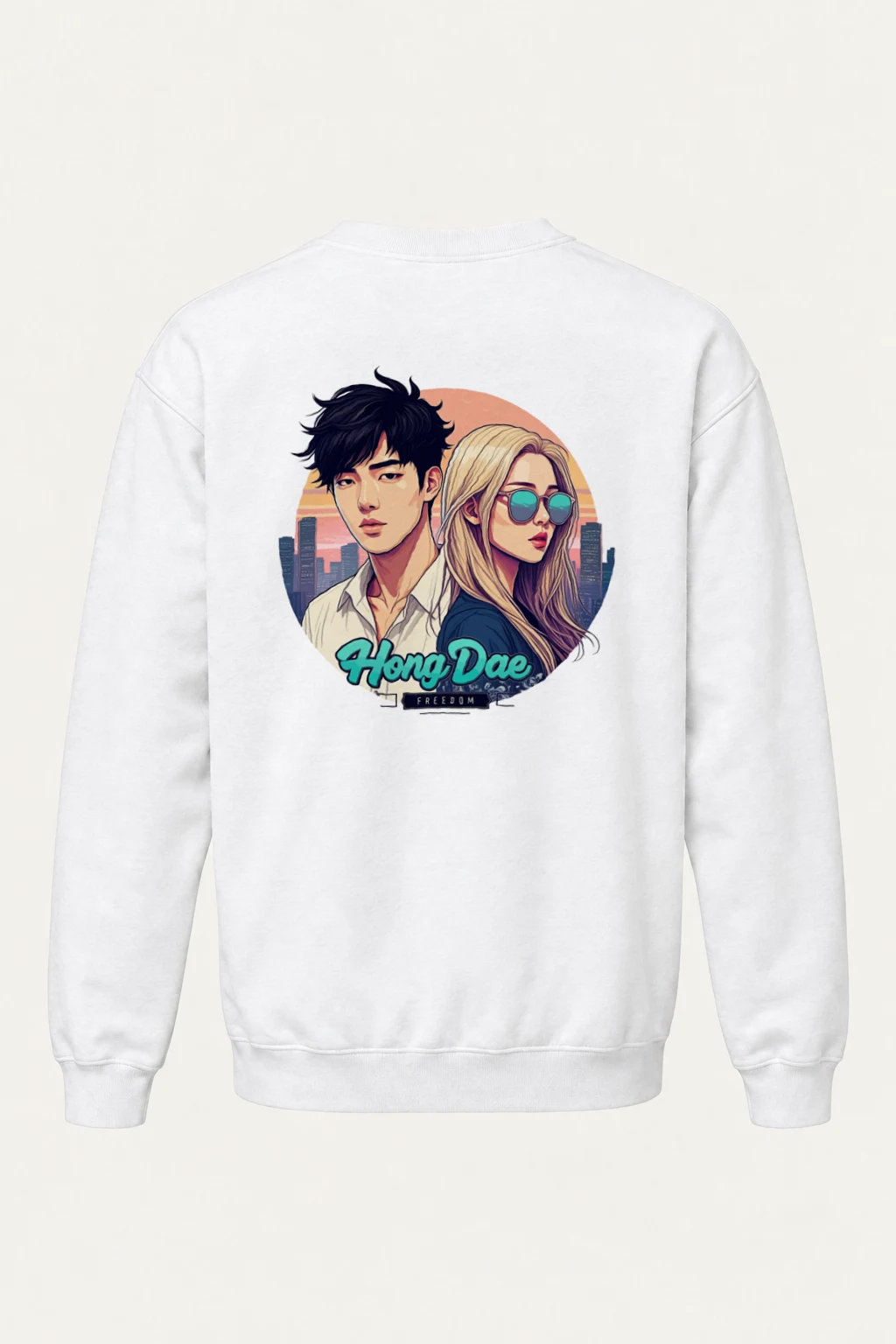"Hong Dae Freedom" Heavy Blend Unisex Crewneck Sweatshirt | Gildan 18000