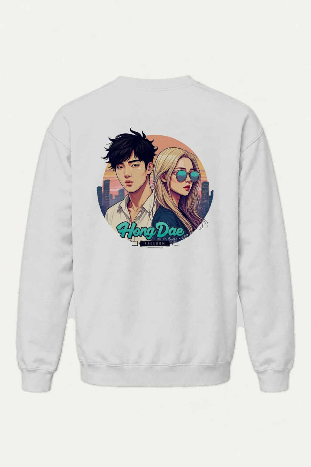 "Hong Dae Freedom" Heavy Blend Unisex Crewneck Sweatshirt | Gildan 18000