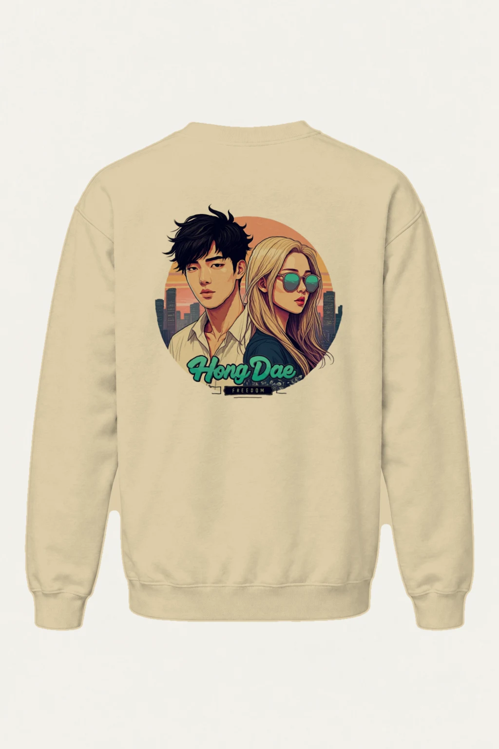 "Hong Dae Freedom" Heavy Blend Unisex Crewneck Sweatshirt | Gildan 18000