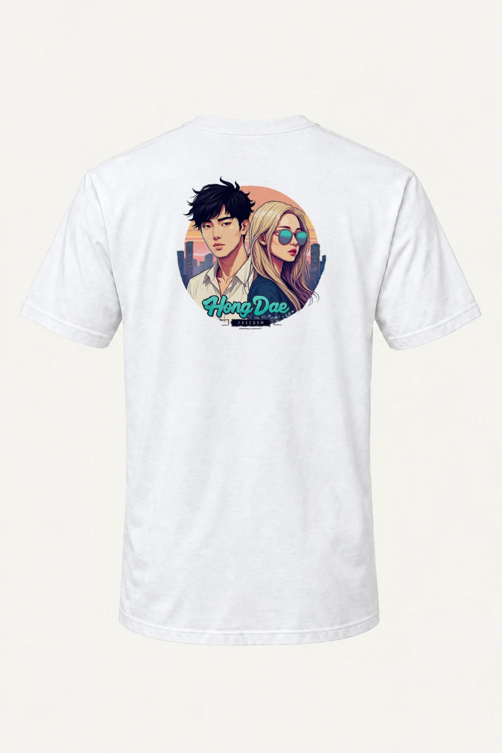 "Hongdae Freedom" Heavyweight Unisex Crewneck T-shirt | Gildan 5000