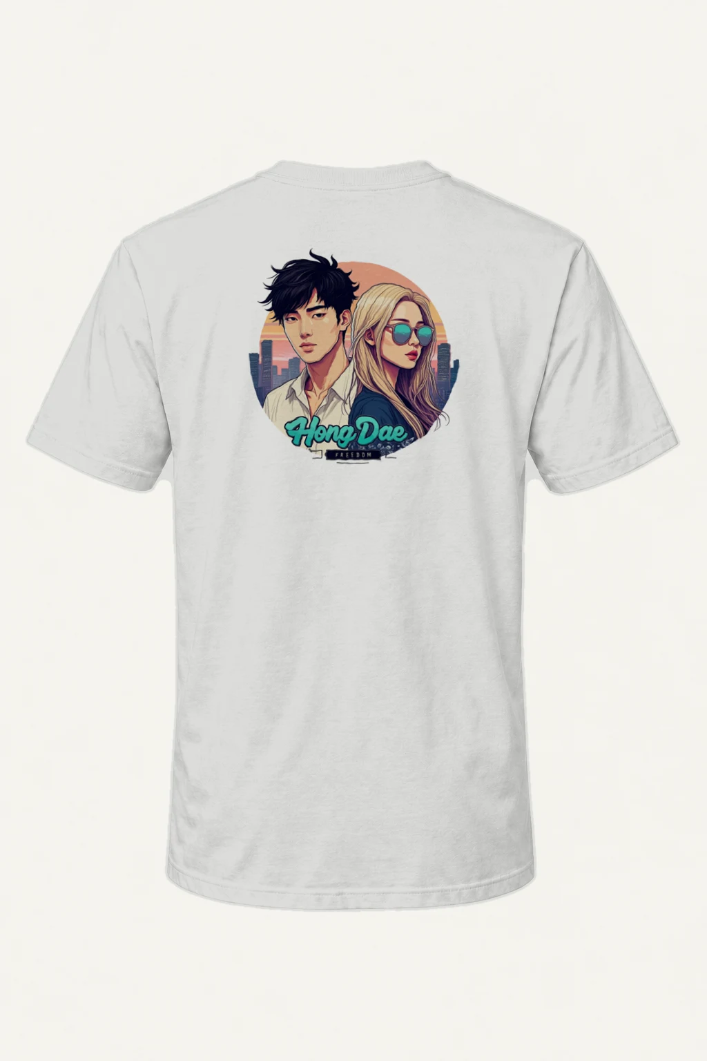"Hongdae Freedom" Heavyweight Unisex Crewneck T-shirt | Gildan 5000