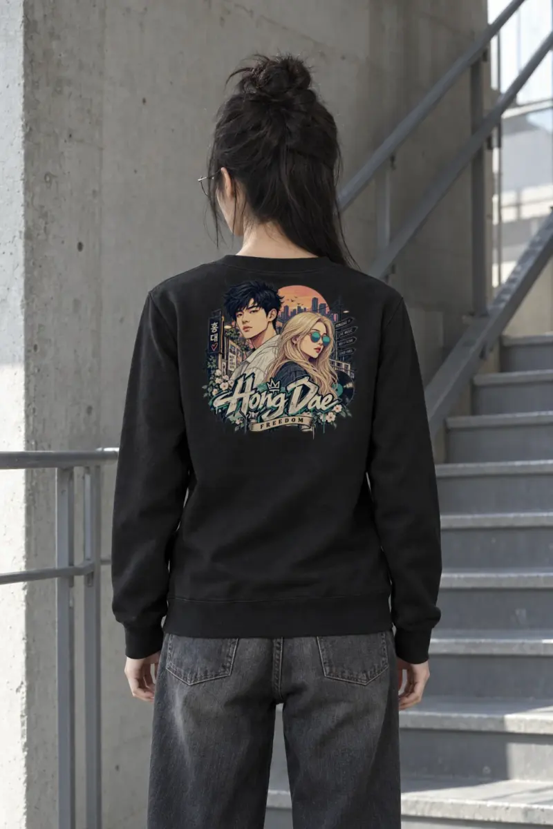 "Hongdae Live Music" Heavy Blend Unisex Crewneck Sweatshirt