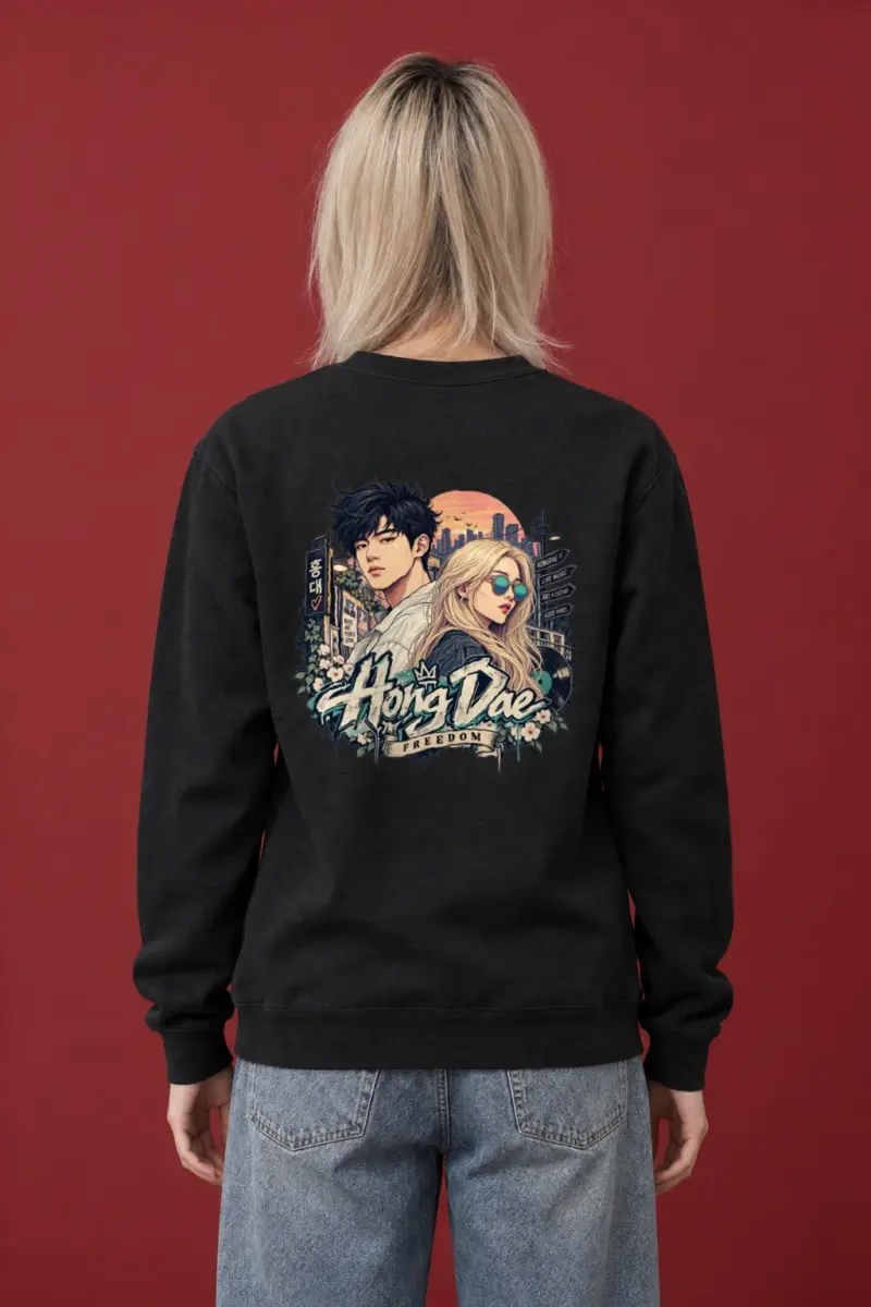 "Hongdae Live Music" Heavy Blend Unisex Crewneck Sweatshirt