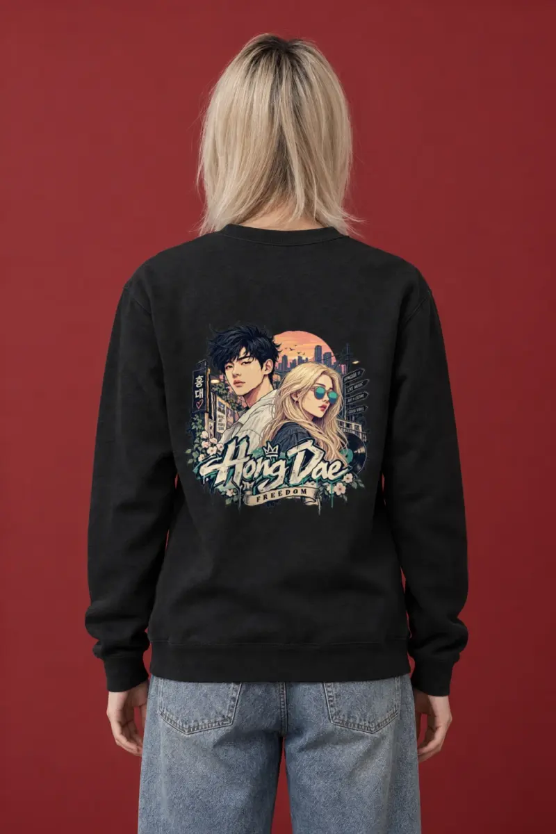 "Hongdae Live Music" Heavy Blend Unisex Crewneck Sweatshirt
