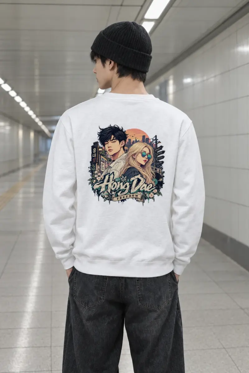 "Hongdae Live Music" Heavy Blend Unisex Crewneck Sweatshirt | Gildan 18000
