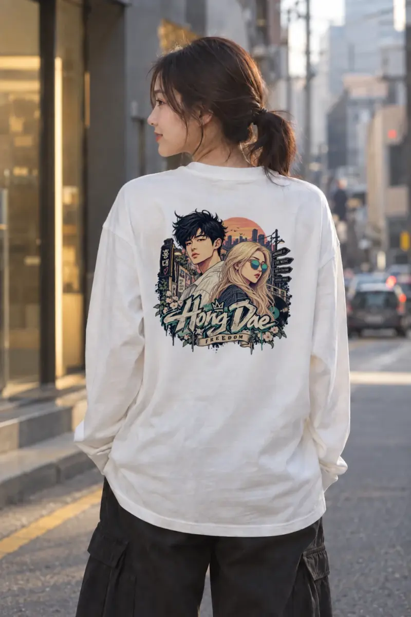 "Hongdae Live Music" Unisex Longsleeve T-shirt | Gildan 2400