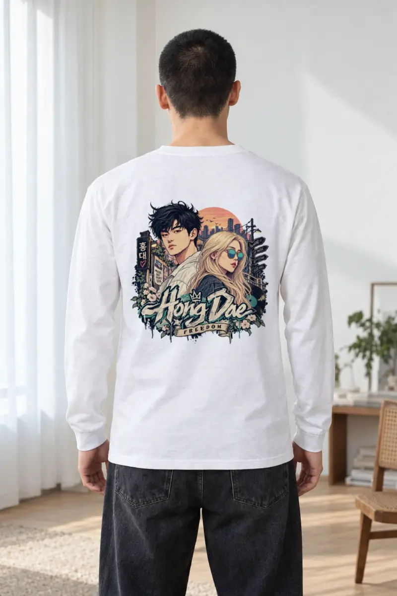 "Hongdae Live Music" Unisex Longsleeve T-shirt | Gildan 2400