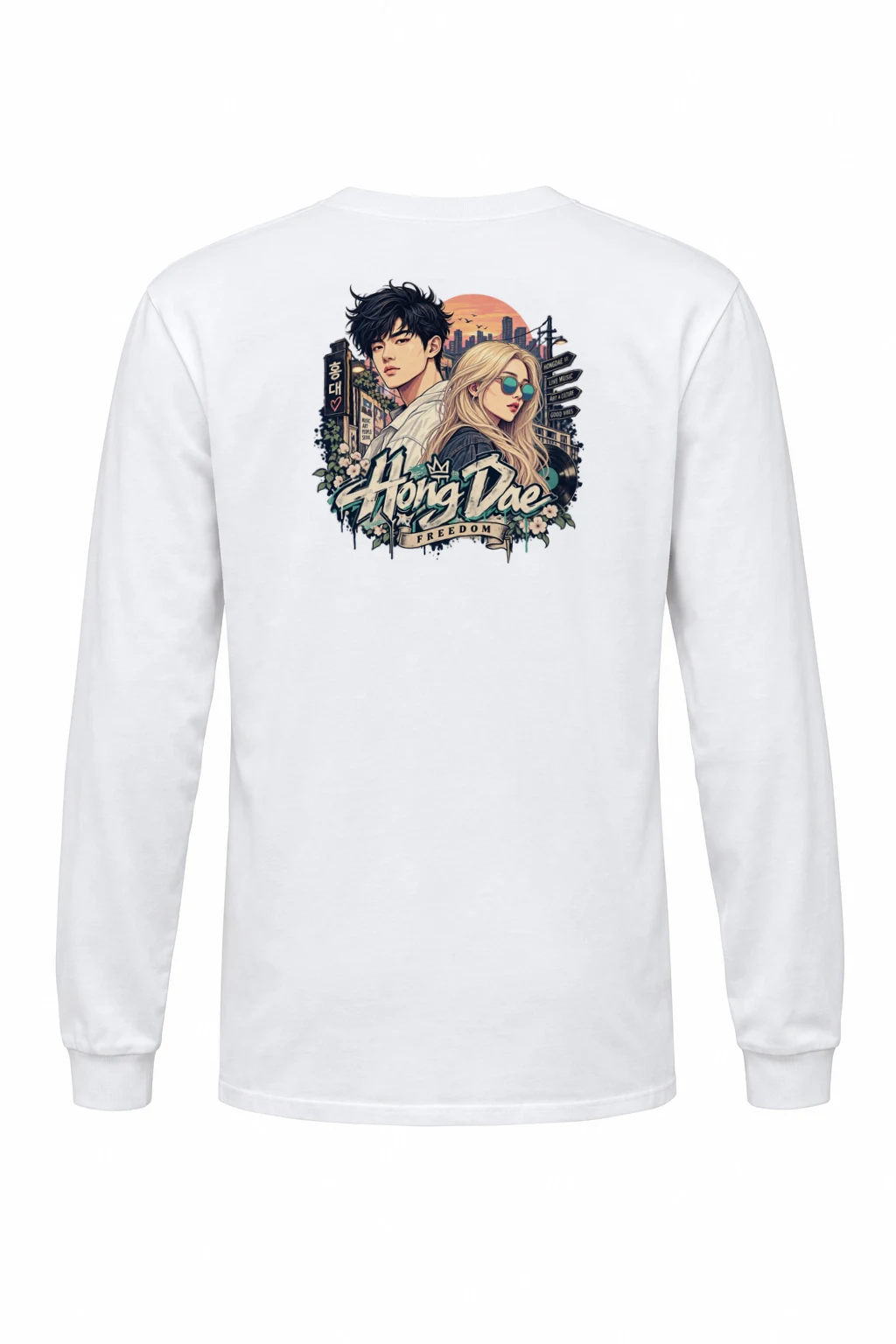 "Hongdae Live Music" Unisex Longsleeve T-shirt | Gildan 2400
