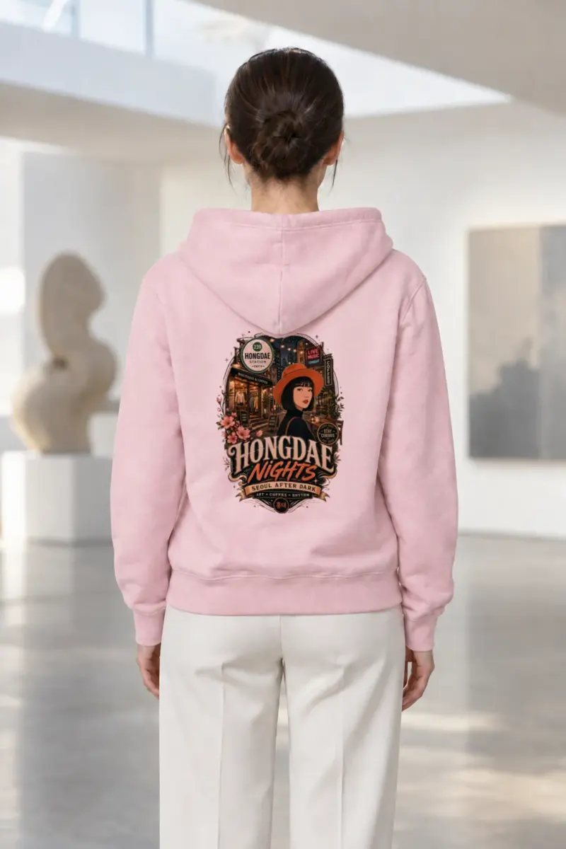"Hongdae Nights" Heavy Blend Unisex Pullover Hoodie | Gildan 18500