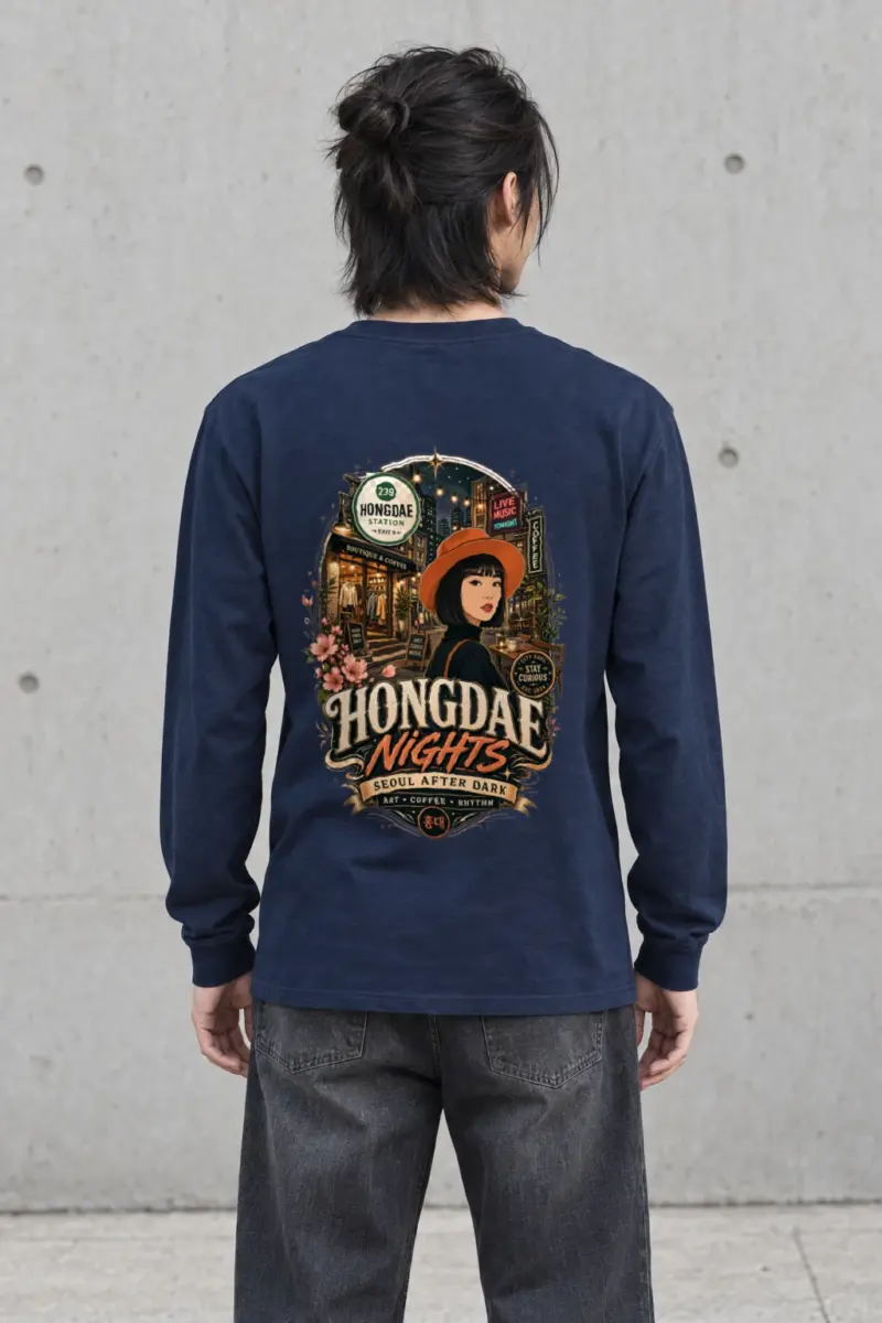 "Hongdae Nights" Unisex Longsleeve T-shirt