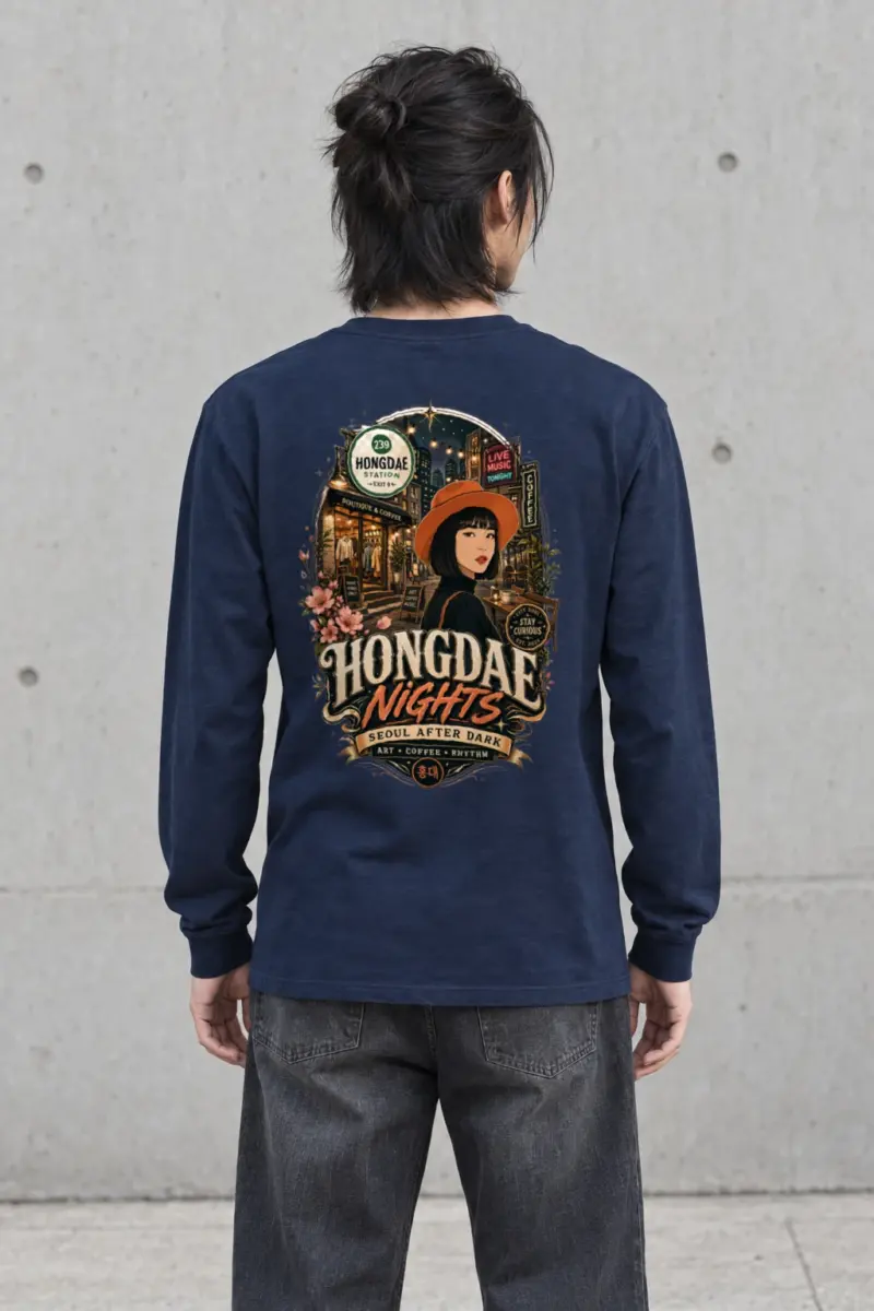 "Hongdae Nights" Unisex Longsleeve T-shirt