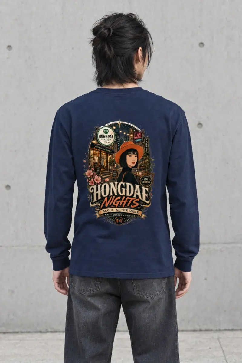 "Hongdae Nights" Unisex Longsleeve T-shirt